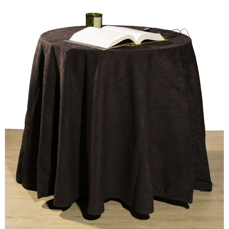 ➤Falda de Mesa Camilla Redonda de Chenilla -【Precios Camillas】