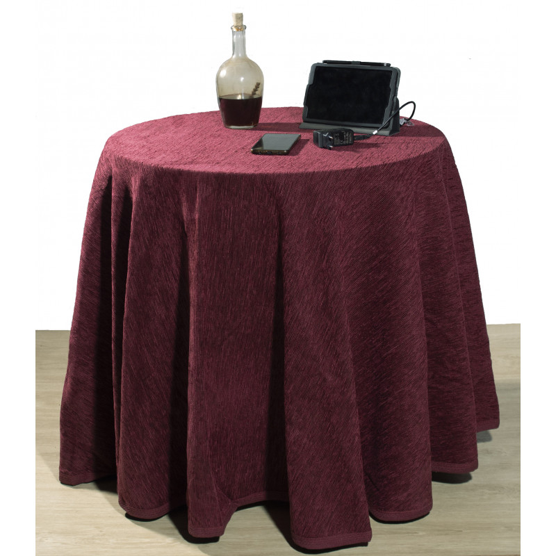 ➤Falda de Mesa Camilla Redonda de Chenilla -【Precios Camillas】
