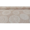 Loneta Decorativa Beige o Gris Estampada Patrón Mandala Sofisticado 280 cm Ancho