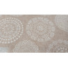 Loneta Decorativa Beige o Gris Estampada Patrón Mandala Sofisticado 280 cm Ancho