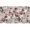 Loneta Estampada "Cacao Vintage" Resistente para Tapicería y Cortinas