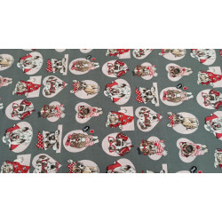 Loneta Estampada Dogs Diseño Canino Divertido  280 cm Ancho