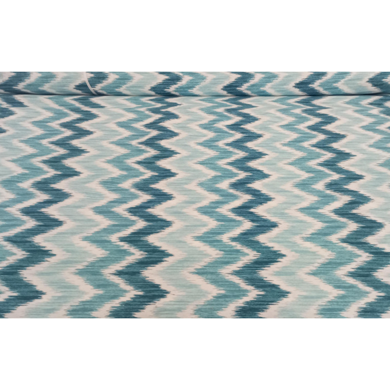 Loneta Estampada Taix 280 cm Ancho Patrón de Zigzag Moderno