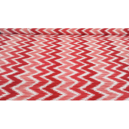 Loneta Estampada Taix 280 cm Ancho Patrón de Zigzag Moderno