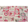 Loneta Estampada Mapamundi Estilo Parisino Vintage y Calidad Duradera 280 cm Ancho