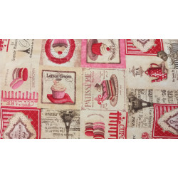 Loneta Estampada Mapamundi Estilo Parisino Vintage y Calidad Duradera 280 cm Ancho
