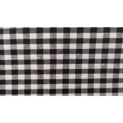 Tela Loneta Farcell Catalán Tradicional Cuadros Salmón/Negro Blanco/Negro Manteles, Cojines, Bolsos