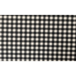 Tela Loneta Habana: Cuadros Vichy Clásicos Negro y Blanco (Ancho 280 cm)