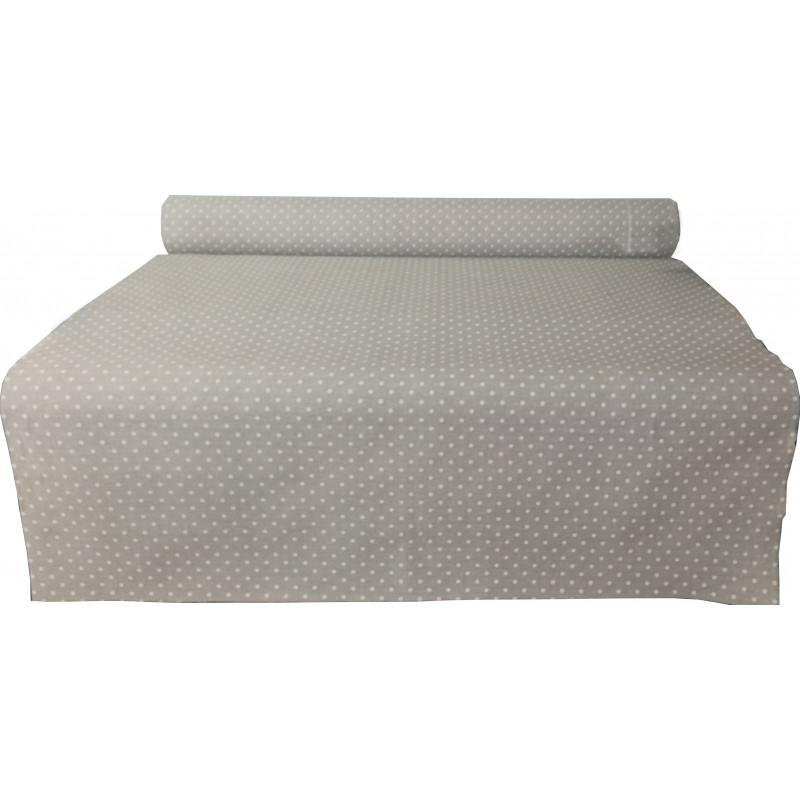 Tela Loneta Lunares Grandes Gris: Elegancia y Estilo para Decoración Ancho 280 cm