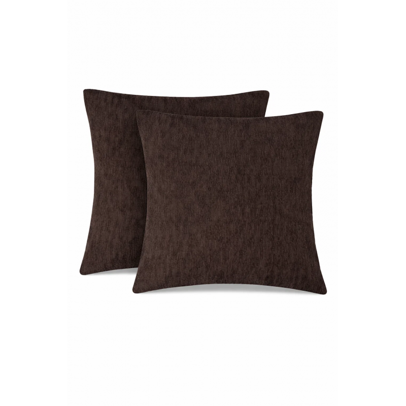 Pack 2x Fundas de Cojín de Chenilla Suave con Cremallera Invisible - Medidas 40x40 / 45x45