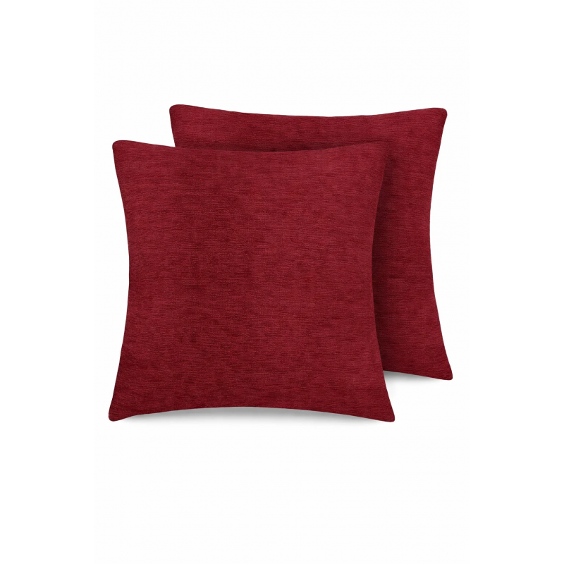 Pack 2x Fundas de Cojín de Chenilla Suave con Cremallera Invisible - Medidas 40x40 / 45x45