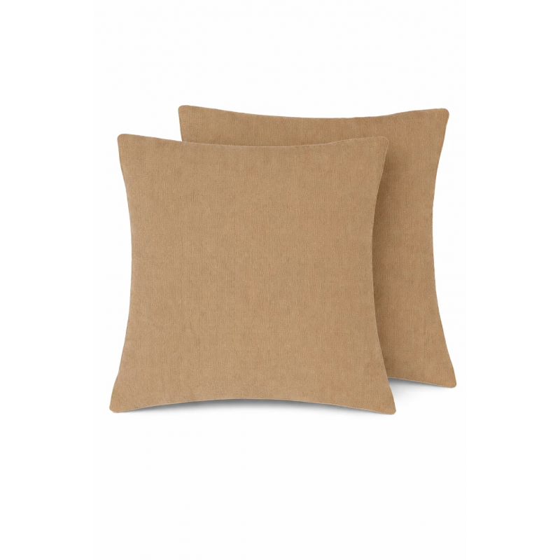 Pack 2x Fundas de Cojín de Chenilla Suave con Cremallera Invisible - Medidas 40x40 / 45x45