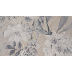 Falda de Mesa Camilla Primavera-Verano Redonda Tardor Gris Azulado – Loneta 50/50 Algodón-Poliéster – Estampado Floral