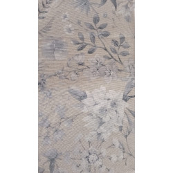 Falda de Mesa Camilla Primavera-Verano Redonda Tardor Gris Azulado – Loneta 50/50 Algodón-Poliéster – Estampado Floral