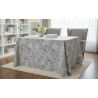 Falda de Mesa Camilla Primavera-Verano Cuadrada Rectangular Tardor Gris Azulado – Loneta 50/50 CO-POL – Estampado Floral
