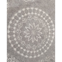 Falda Mesa Camilla Verano Mandalas Gris y Beige | Loneta 50/50
