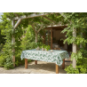 Mantel Decorativo Hojas Verdes 140x140 cm | Loneta Algodón