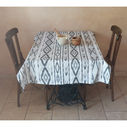 Mantel Decorativo Ikat Geométrico | Loneta Algodón