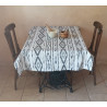 Mantel Decorativo Ikat Geométrico | Loneta Algodón