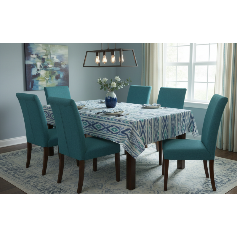 Mantel Decorativo Ikat Geométrico | Loneta Algodón