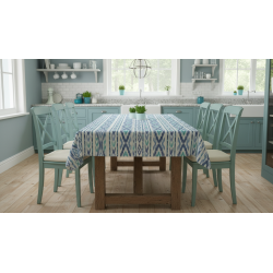 Mantel Decorativo Ikat Geométrico | Loneta Algodón