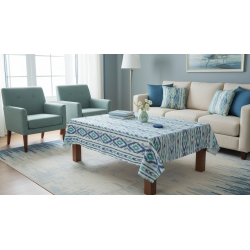 Mantel Decorativo Ikat Geométrico | Loneta Algodón