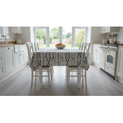 Mantel Decorativo Ikat Geométrico | Loneta Algodón