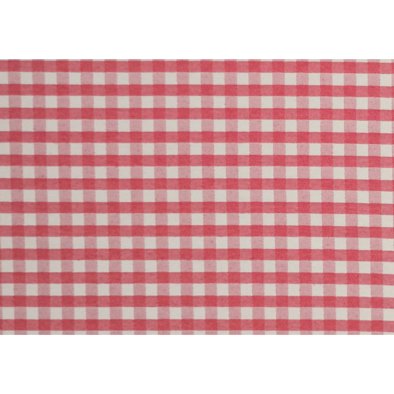 Tela Loneta Cuadros Rojo 1,3 cm 280 cm | Por Metros