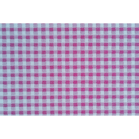 Tela Loneta Mini Cuadros Rosa 0.5 cm - Ancho 280 cm