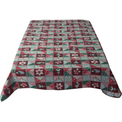 Mantel de Navidad Patchwork Rojo y Verde | Textiles Texna