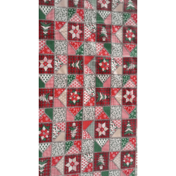 Mantel de Navidad Patchwork Rojo y Verde | Textiles Texna