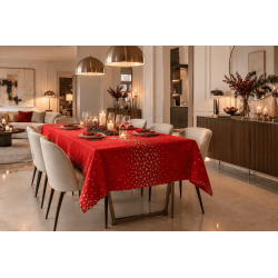 Mantel de Navidad Stars Rojo y Brillante | Textiles Texna