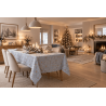 Mantel de Navidad Estrella Gris Plata y Dorado | Texna