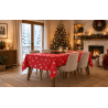 Mantel de Navidad Nieve Rojo, Blanco y Dorado | Texna
