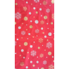 Mantel de Navidad Nieve Rojo, Blanco y Dorado | Texna