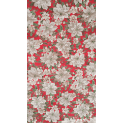 Mantel de Navidad Flores Flor de Pascua y Rojo | Texna