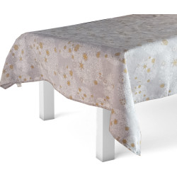 Mantel de Navidad Estrella Gris Plata y Dorado | Texna