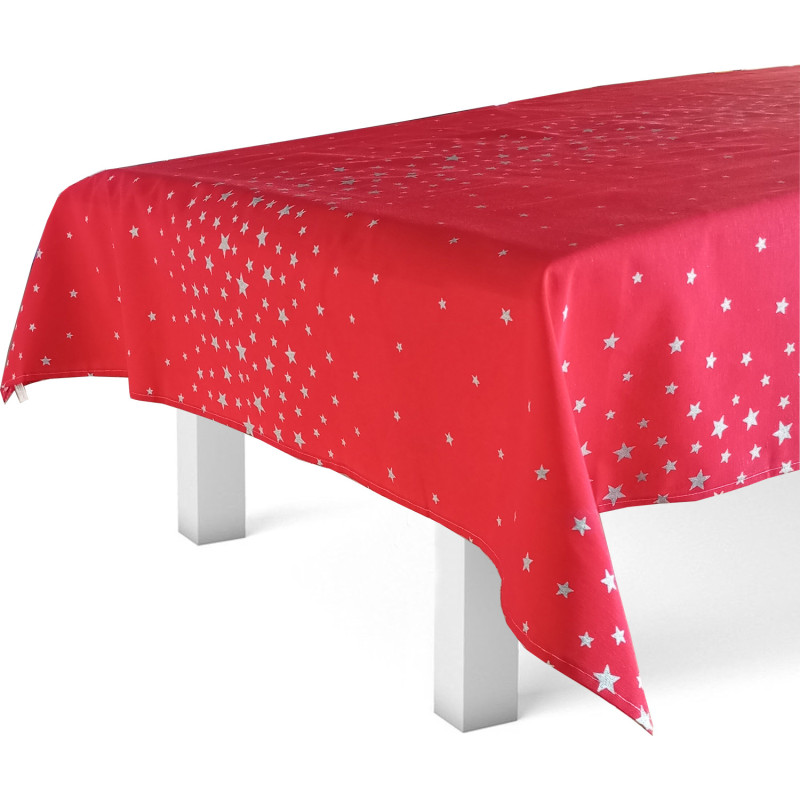 Mantel de Navidad Stars Rojo y Brillante | Textiles Texna