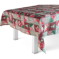 Mantel de Navidad Patchwork Rojo y Verde | Textiles Texna